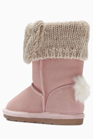 Knit Bunny Pull-On Boots (Younger Girls)